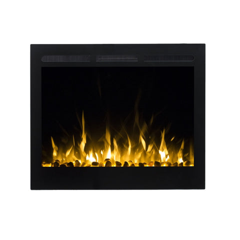 Focar electric incorporabil 3D Aflamo Majestic 39 Negru cu sunet