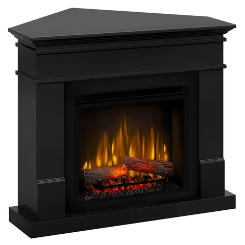 Semineu electric Lisabona Drept/Colt Negru cu focar electric 3D Dimplex Optiflame XHD23 si sunet