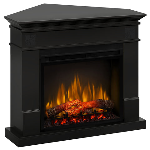 Semineu electric Lisabona Flower Drept/Colt Negru cu focar electric 3D Dimplex Optiflame XHD28 si sunet