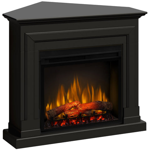 Semineu electric Barcelona Drept/Colt Negru cu focar electric 3D Dimplex Optiflame XHD28 si sunet