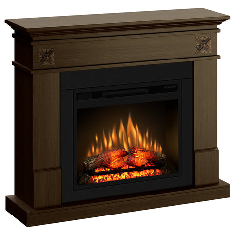 Semineu ECOFLAME PRO - Lisabona Flower nuc, flacara 3D de 23 inci cu teme de culoare, incalzire infrared si sunet