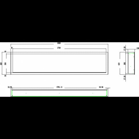 Focar electric liniar incorporabil 3D Aflamo Pride S183 Negru cu sunet