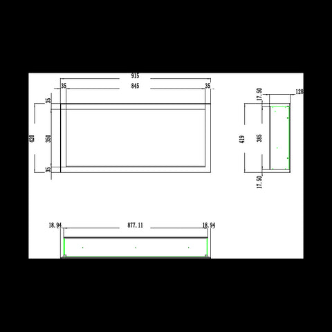 Focar electric liniar incorporabil 3D Aflamo Pride S92 Negru cu sunet
