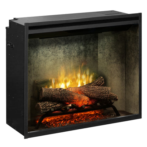 Semineu electric Lisabona Premium Alb - cu focar electric 3D Dimplex Revillusion Concrete 30" cu sunet