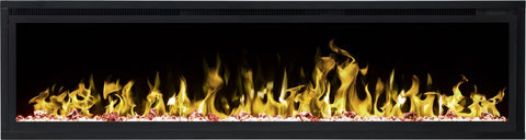 Focar electric liniar incorporabil 3D Aflamo Royal 65 Negru cu sunet