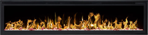 Focar electric liniar incorporabil 3D Aflamo Royal 72 Negru cu sunet