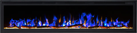 Focar electric liniar incorporabil 3D Aflamo Royal 72 Negru cu sunet