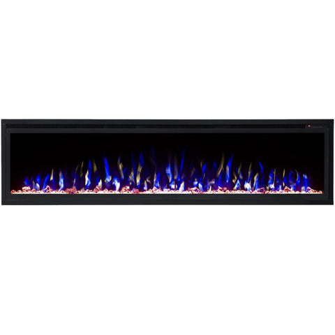 Focar electric liniar incorporabil 3D Aflamo Royal 100 Negru cu sunet