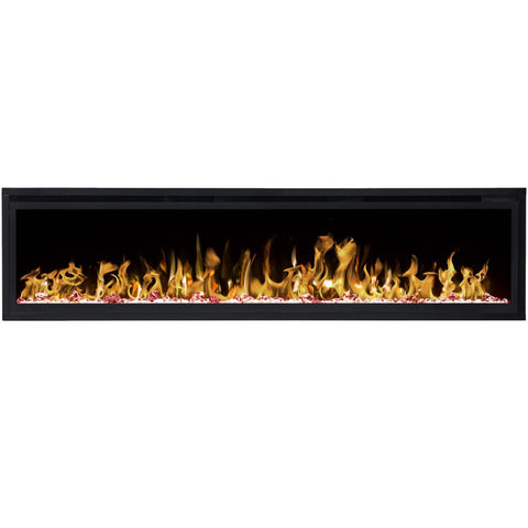 Focar electric liniar incorporabil 3D Aflamo Royal 100 Negru cu sunet