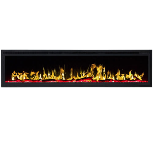 Focar electric liniar incorporabil 3D Aflamo Royal 100 Negru cu sunet