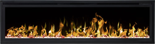 Focar electric liniar incorporabil 3D Aflamo Royal 60 Negru cu sunet