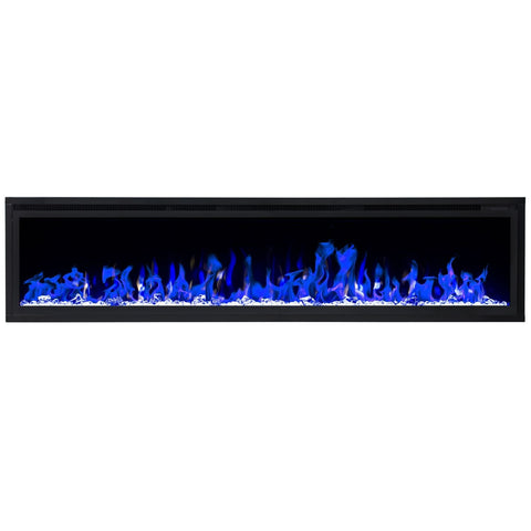 Focar electric liniar incorporabil 3D Aflamo Royal 65 Negru cu sunet