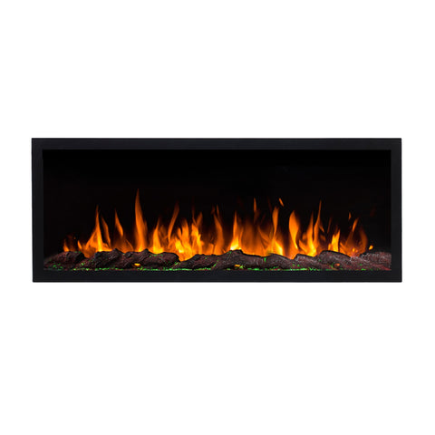 Focar electric liniar incorporabil 3D Aflamo Pride S127 Negru cu sunet