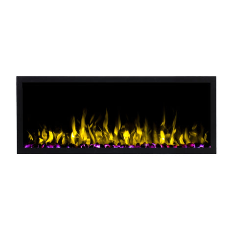 Focar electric liniar incorporabil 3D Aflamo Pride S127 Negru cu sunet