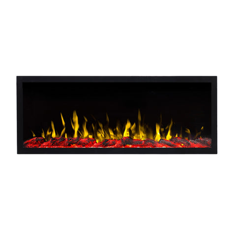 Focar electric liniar incorporabil 3D Aflamo Pride S127 Negru cu sunet