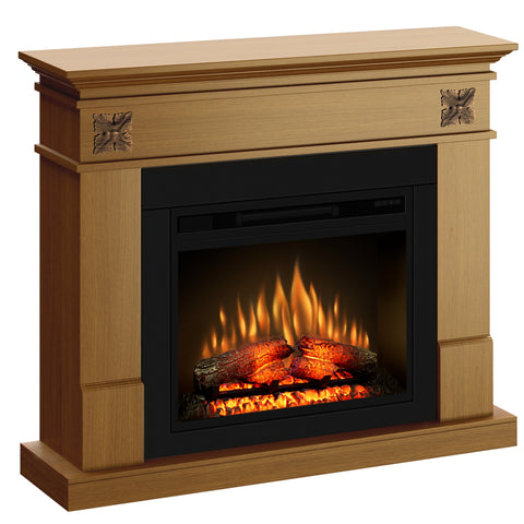 Semineu ECOFLAME PRO - Lisabona Flower stejar, flacara 3D de 23 inci cu teme de culoare, incalzire infrared si sunet