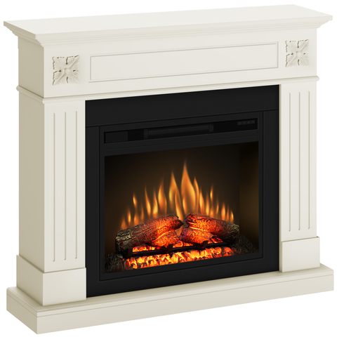 Semineu London 110.30.95 vanilie + focar ECOFLAME 23", incalzire infrared, teme de culoare, flacara 3D si sunet