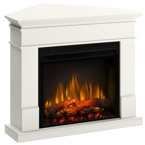 Semineu electric Lisabona Drept/Colt Vanilie cu focar electric 3D Dimplex Optiflame XHD28 si sunet