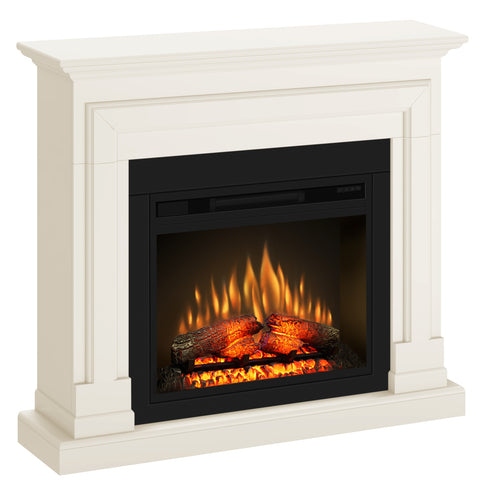 Semineu ECOFLAME PRO - Barcelona vanilla, flacara 3D de 23 inci cu teme de culoare, incalzire infrared si sunet