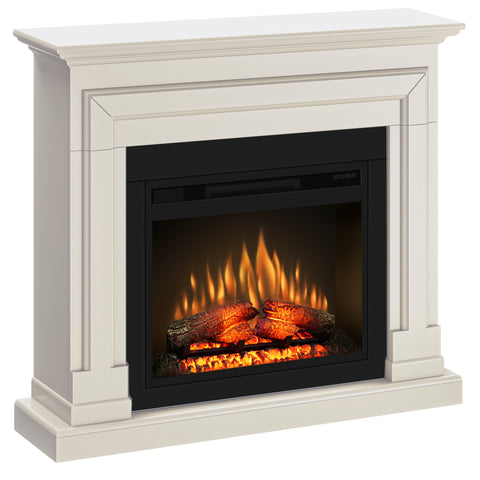 Semineu ECOFLAME PRO - Barcelona vanilla antique, flacara 3D de 23 inci cu teme de culoare, incalzire infrared si sunet