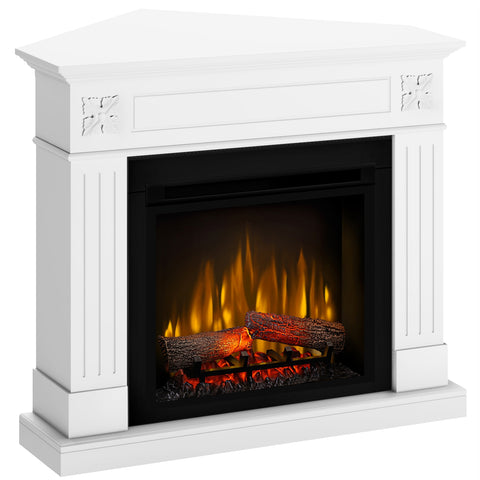Semineu electric London Drept/Colt Alb cu focar electric 3D Dimplex Optiflame XHD23 si sunet