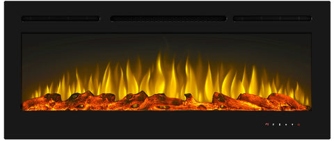 Semineu electric liniar 3D incorporabil AFLAMO Majestic 036 Negru cu sunet