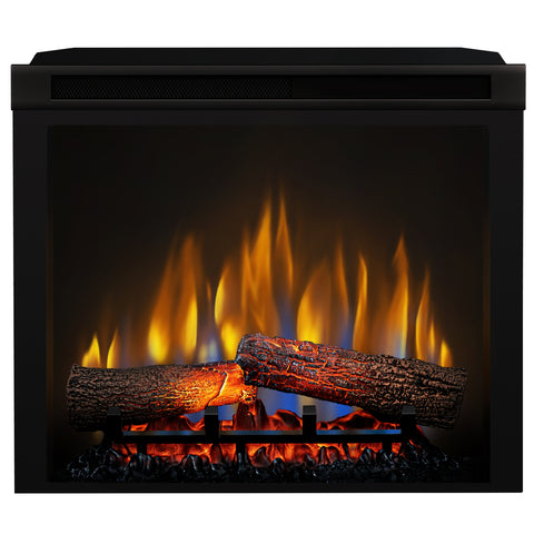 Semineu electric Barcelona Drept/Colt Alb cu focar electric 3D Dimplex Optiflame XHD23 si sunet
