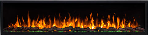 Semineu electric liniar 3D incorporabil AFLAMO Pride S183 Negru cu sunet