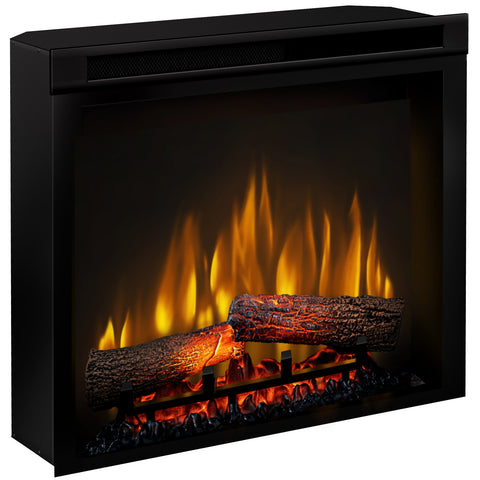 Semineu electric Barcelona alb colt SLIM LINE cu focar electric 3D Dimplex Optiflame XHD23 si sunet