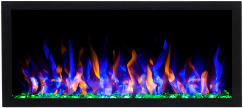 Semineu electric liniar 3D incorporabil AFLAMO Pride S115 Negru cu sunet