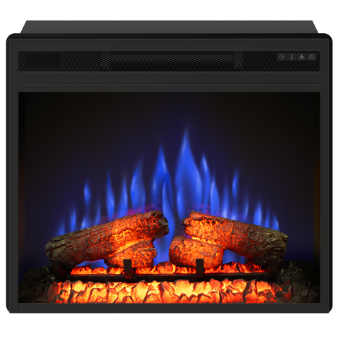 Semineu ECOFLAME PRO - Barcelona colt walnut, flacara 3D de 23 inci cu teme de culoare, incalzire infrared si sunet