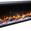 Semineu electric liniar 3D incorporabil AFLAMO Unique NH 160 Negru cu sunet