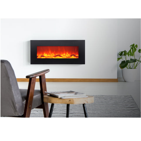 Semineu electric liniar 3D incorporabil AFLAMO Albion 36 NH cu sunet