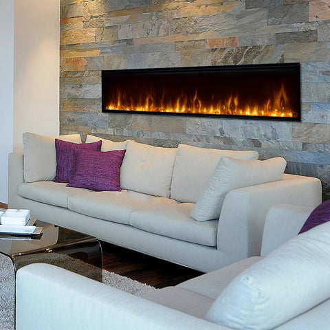 Semineu electric liniar 3D incorporabil DIMPLEX Ignite XL 60  Optiflame MultiFire XD Negru cu sunet