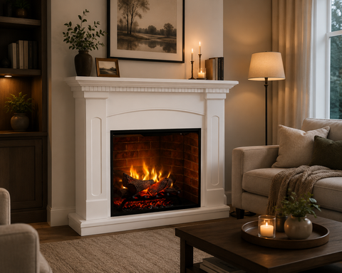 Semineu electric DIMPLEX Alabaster Antichizat cu focar electric 3D Revillusion 30 si sunet