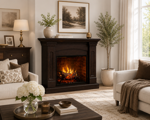 Semineu electric DIMPLEX Alabaster Wenge cu focar electric 3D Revillusion 30 si sunet
