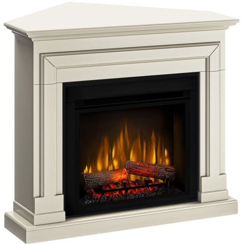 Semineu electric DIMPLEX Barcelona Drept/Colt Antichizat cu focar electric 3D Optiflame XHD23 si sunet