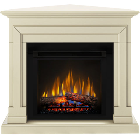 Semineu electric DIMPLEX Barcelona Drept/Colt Antichizat cu focar electric 3D Optiflame XHD23 si sunet