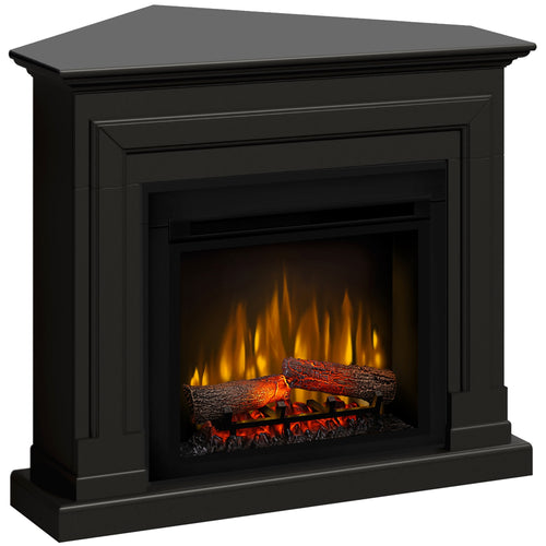 Semineu electric DIMPLEX Barcelona negru SLIM LINE cu focar electric 3D Optiflame XHD23 si sunet