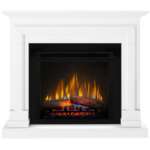 Semineu electric Barcelona alb SLIM LINE cu focar electric 3D Dimplex Optiflame XHD23 si sunet