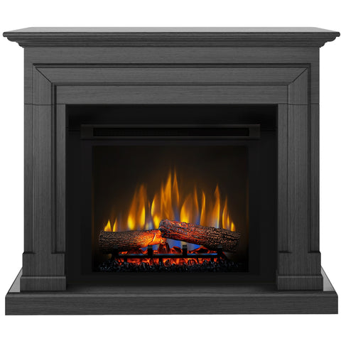 Semineu electric Barcelona ash grey SLIM LINE cu focar electric 3D Dimplex Optiflame XHD23 si sunet