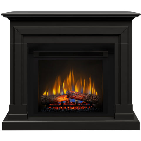 Semineu electric DIMPLEX Barcelona negru SLIM LINE cu focar electric 3D Optiflame XHD23 si sunet