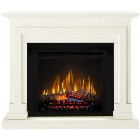 Semineu electric DIMPLEX Barcelona vanilie SLIM LINE cu focar electric 3D Optiflame XHD23 si sunet