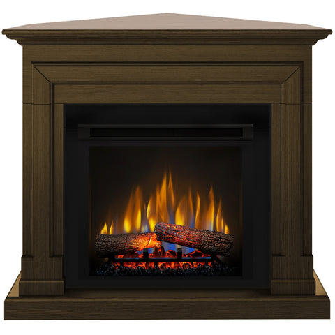 Semineu electric DIMPLEX Barcelona nuc colt SLIM LINE cu focar electric 3D Optiflame XHD23 si sunet
