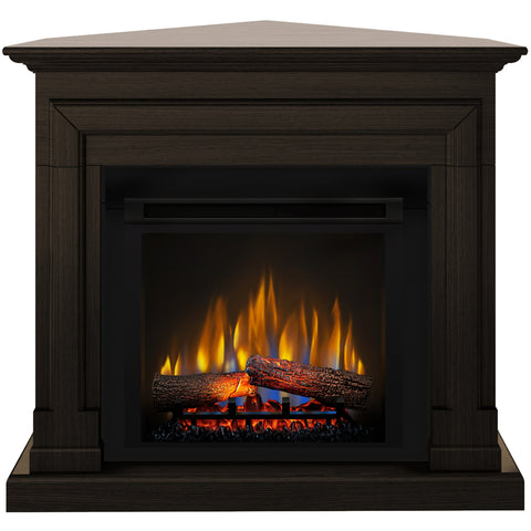 Semineu electric DIMPLEX Barcelona wenge colt SLIM LINE cu focar electric 3D Optiflame XHD23 si sunet
