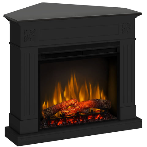 Semineu electric London Drept/Colt Negru cu focar electric 3D Dimplex Optiflame XHD28 si sunet