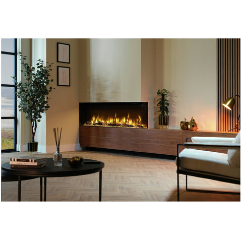 Semineu electric liniar 3D incorporabil DIMPLEX Ignite Bold 60  Optiflame MultiFire XD Negru cu sunet