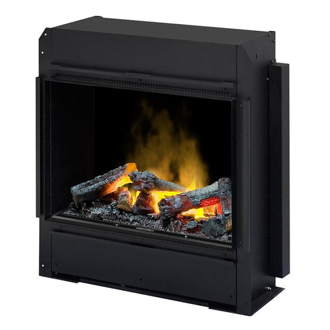 Semineu electric Nisa Alb/Negru cu focar electric 3D Dimplex Optiflame CH600 H si sunet