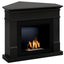 Semineu HOMBEE-Lisabona colt 110 x 85 x 95 cm ,culoare negru, cu flacara reala cu bioetanol