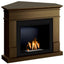 Semineu HOMBEE-Lisabona colt 110 x 85 x 95 cm ,culoare nuc, cu flacara reala cu bioetanol